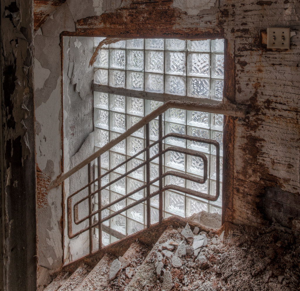 Glass Bricks and Art Deco Banister at Victor Brewing Flickr