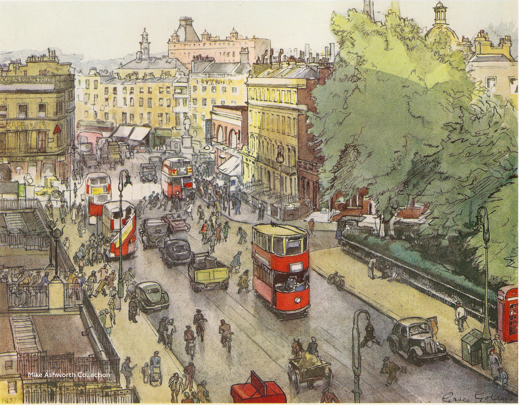 Hampstead Road, London, UK by Grace Golden, 1937 A fascina… Flickr