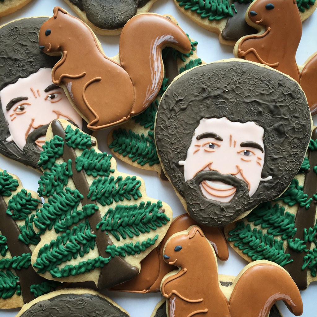 Bob Ross Cookies Bob Ross Decorated Sugar Cookies Roxanne Flickr