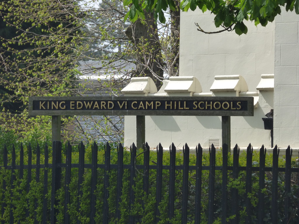 King Edward VI Camp Hill Schools Vicarage Road, Kings Heath sign