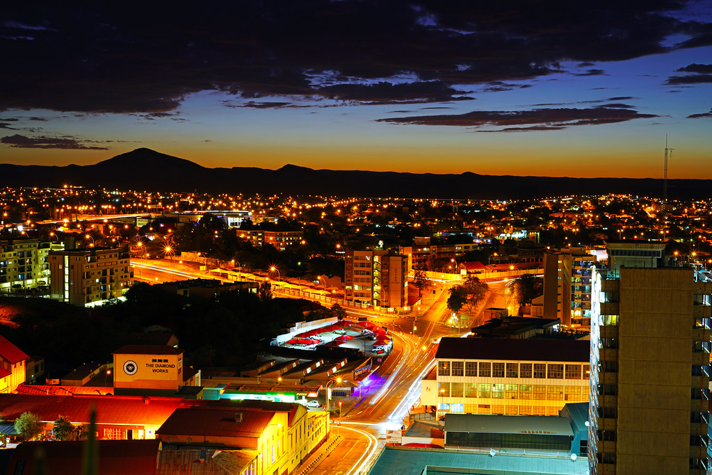 Windhoek skyline at the golden hour, Namibia a photo on Flickriver