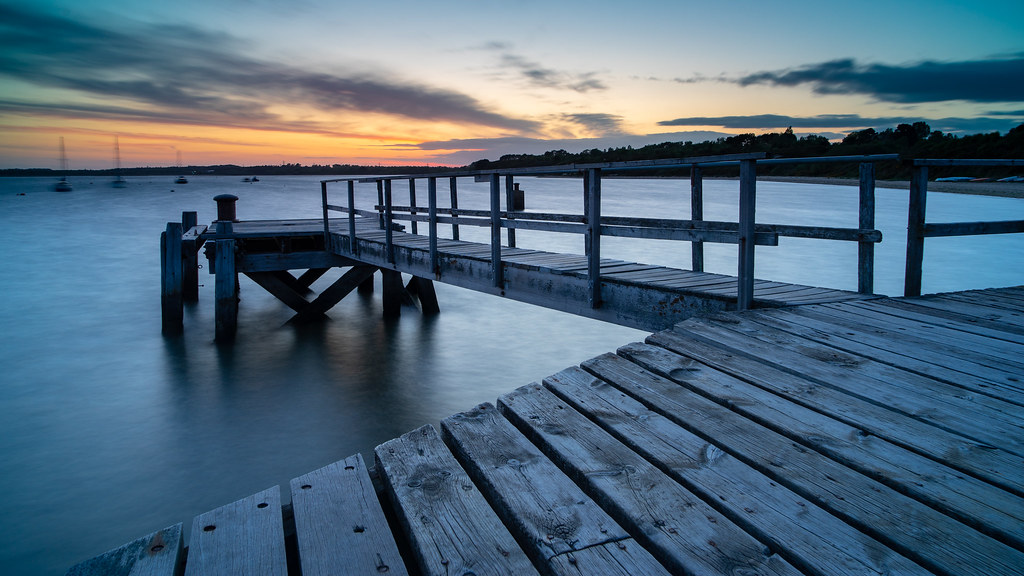 Lake Pier Sunset Lake Drive Pier, Hamworthy 04052019ps Paul
