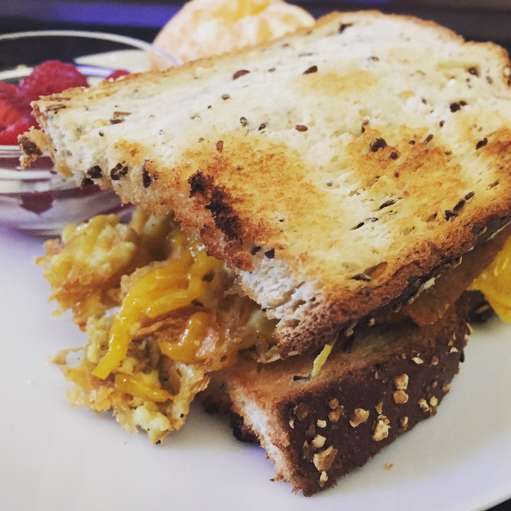 Just Egg vegan breakfast sandwich just egg vegan scramble,… Flickr