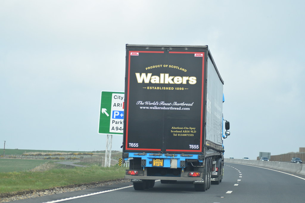 Walkers Delivery Lorry on the New Aberdeen City Bypass. Flickr