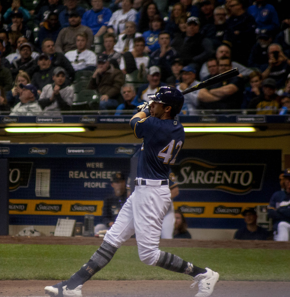 Brewers Star Christian Yelich Homers Major League Baseball… Flickr