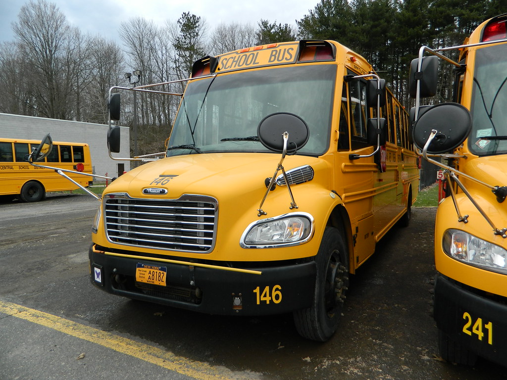 Red Creek Central School 146 Bus lot Red Creek, NY. Flickr