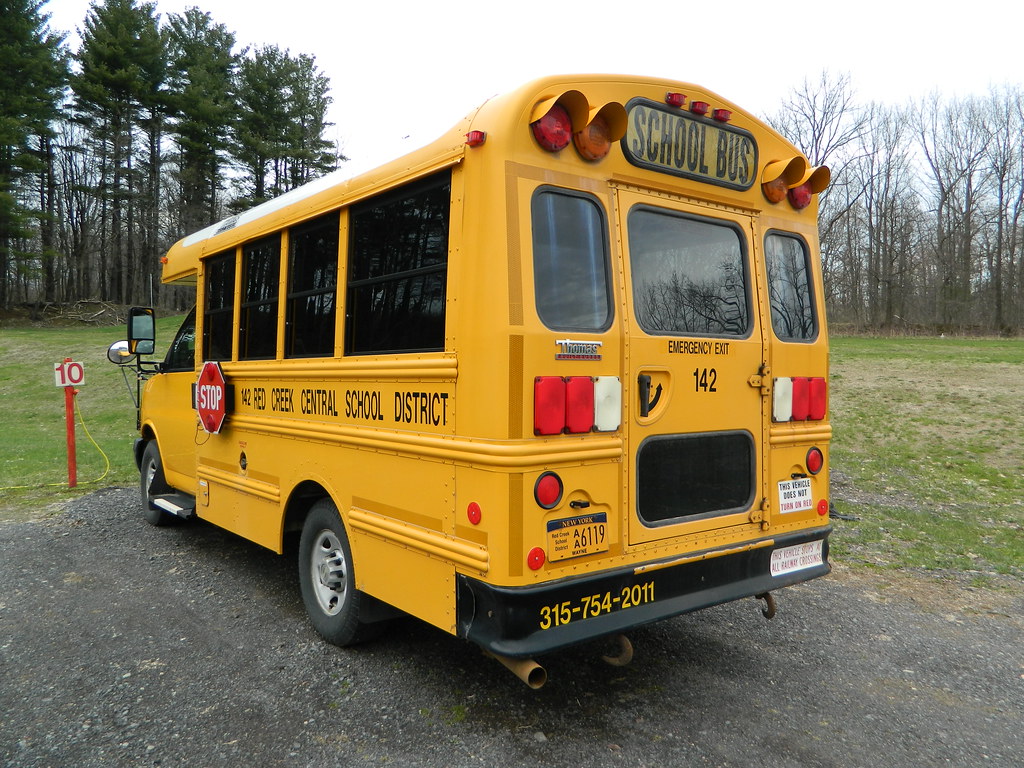 Red Creek Central School 142 Bus lot Red Creek, NY. Flickr