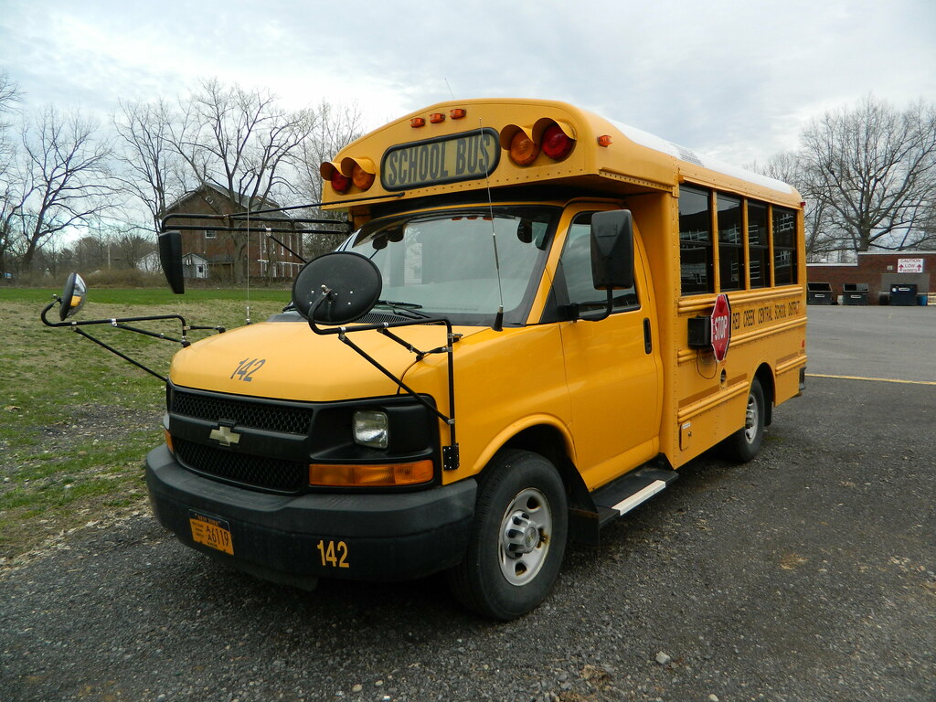 Red Creek Central School 142 (3) Bus lot Red Creek, NY. Flickr