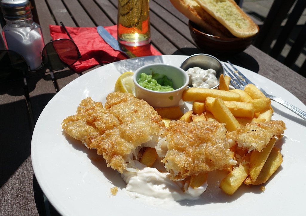 Fish & Chips at the Ancient Oak pub in Preston © 2019 Tony… Tony