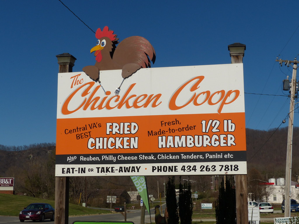 "Chicken Coop" sign Lovingston, Virginia camera dump Kipp Teague