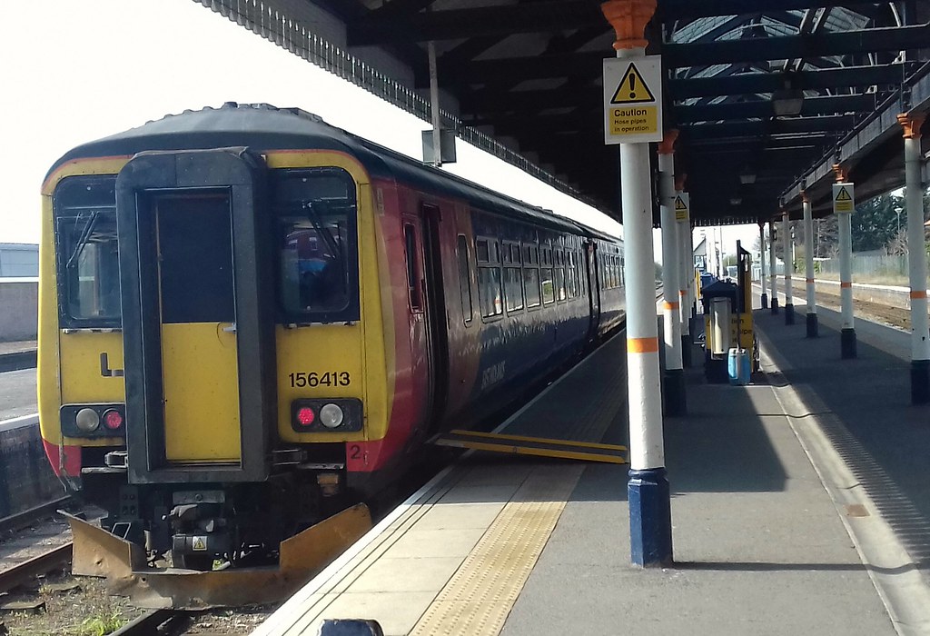 East Midlands Trains 156413 At Skegness Station Having Arr… Flickr