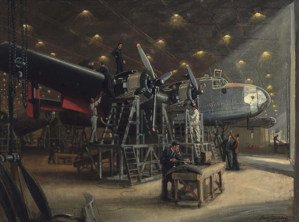 Frank Owen Salisbury Building a Halifax Bomber [1943] Flickr