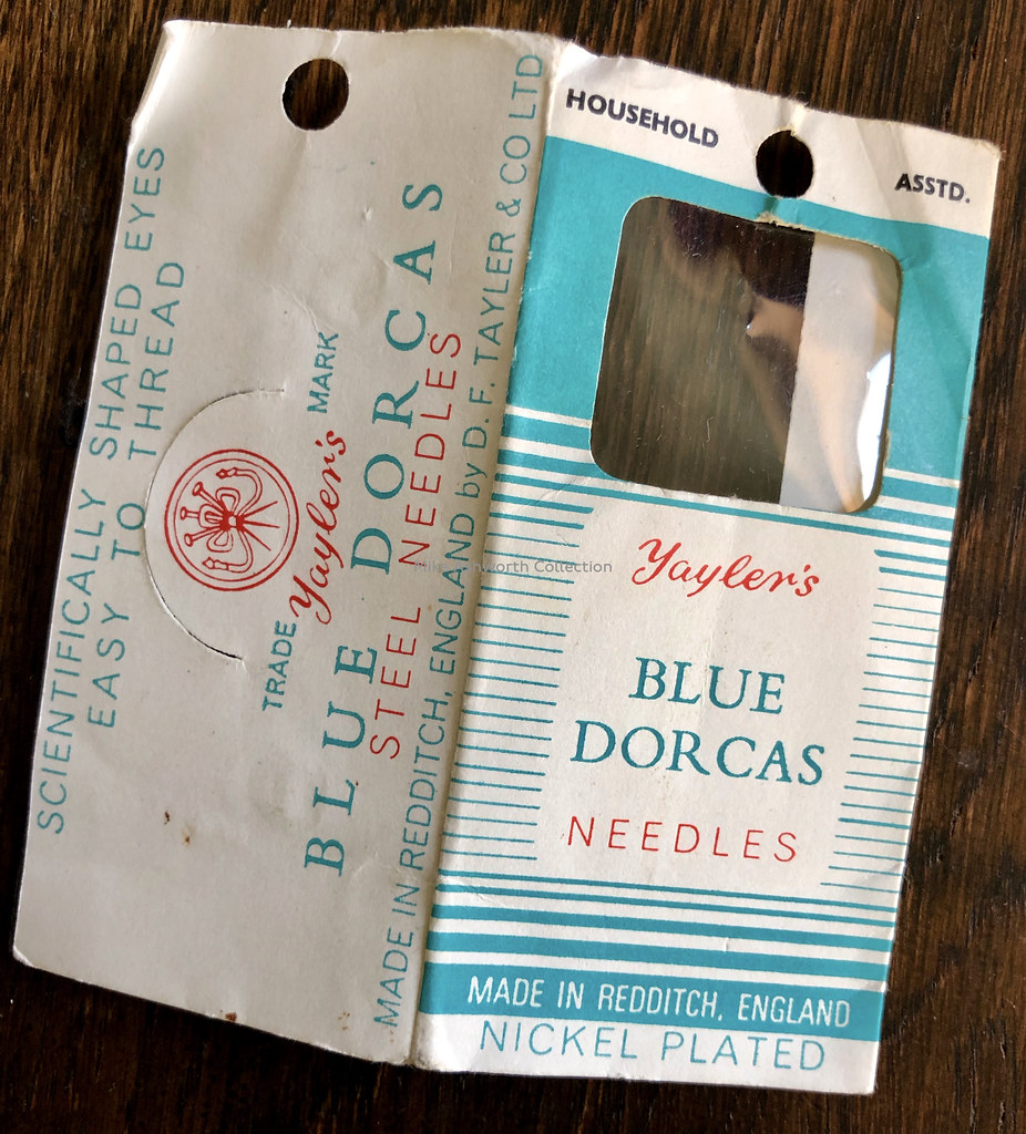 Tayler's Blue Dorcas needles, Redditch, England, c1980 Flickr