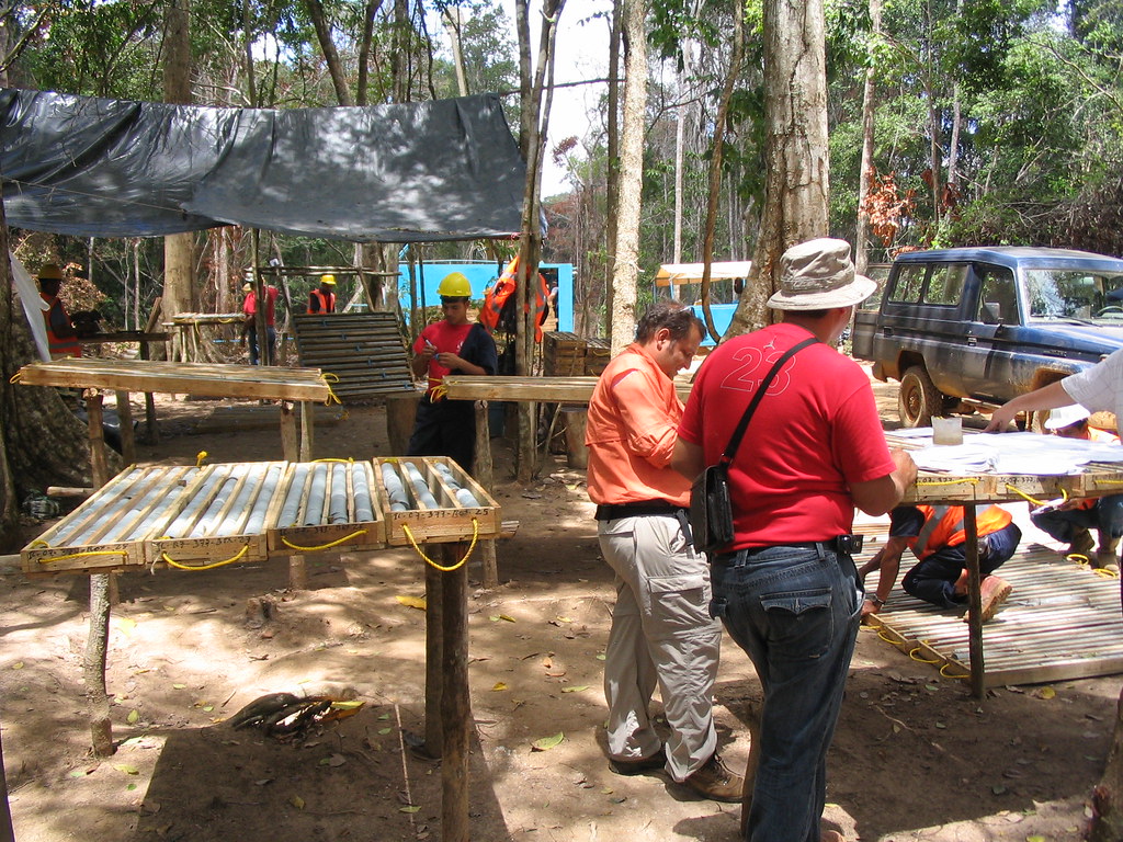 Examining core at Lo Increible Sprott Global Research Flickr