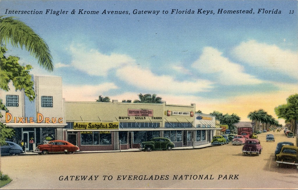 Downtown Homestead Florida Vintage Postcard Phillip Pessar Flickr