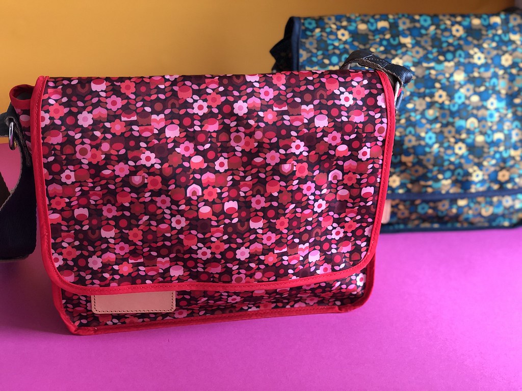 Orla Kiely Everyday Satchel in Berry and Emerald Orla Buckley Flickr