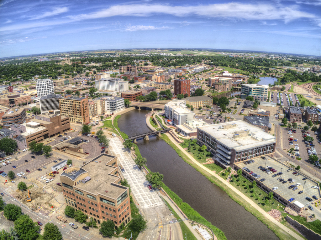 Summer Aerial View of Sioux Falls, The largest City in the… Flickr