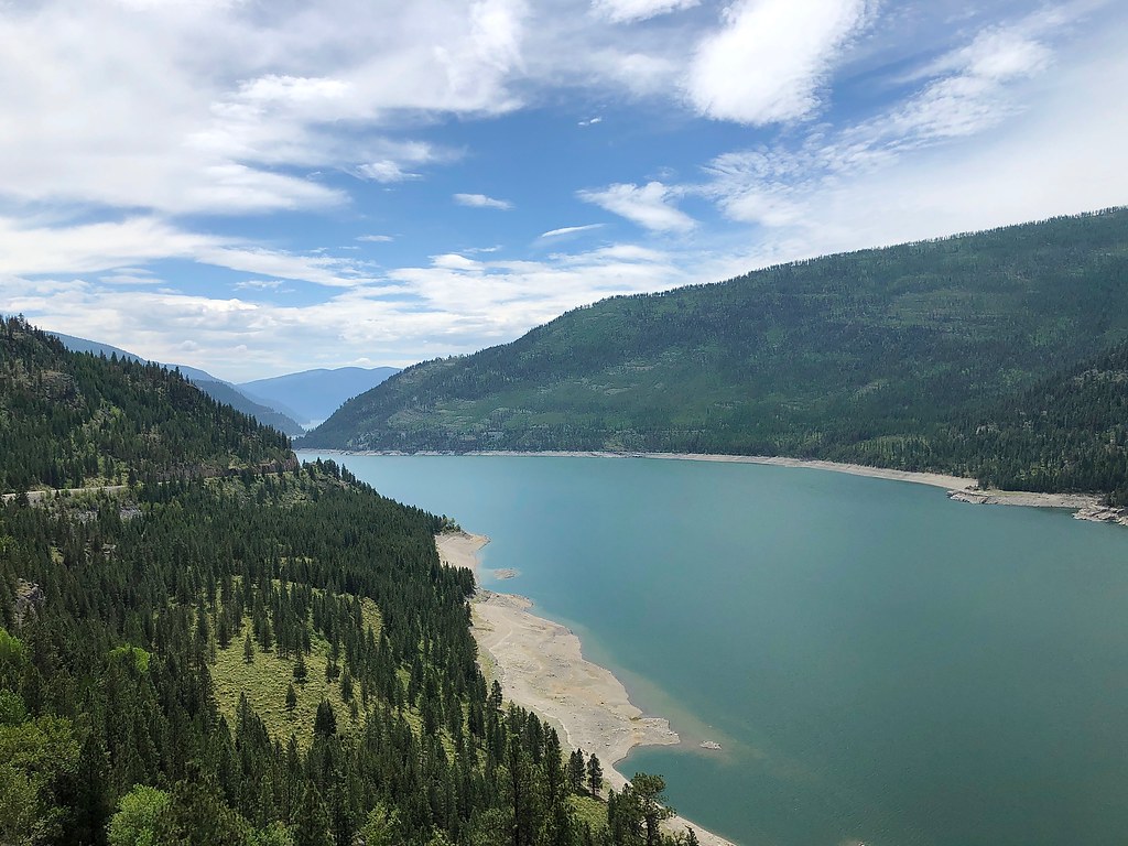 Dammed "Lake" Koocanusa — reservoir of Kootenai River Rock Water