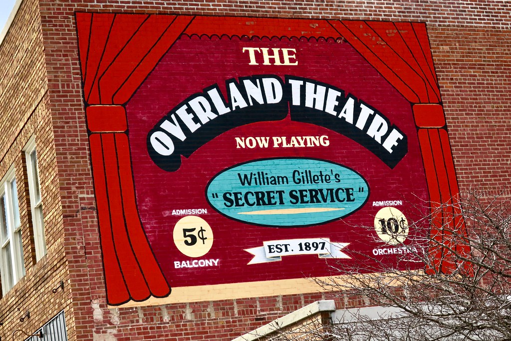 Overland Theatre, Nebraska City, NE Restored ghost sign