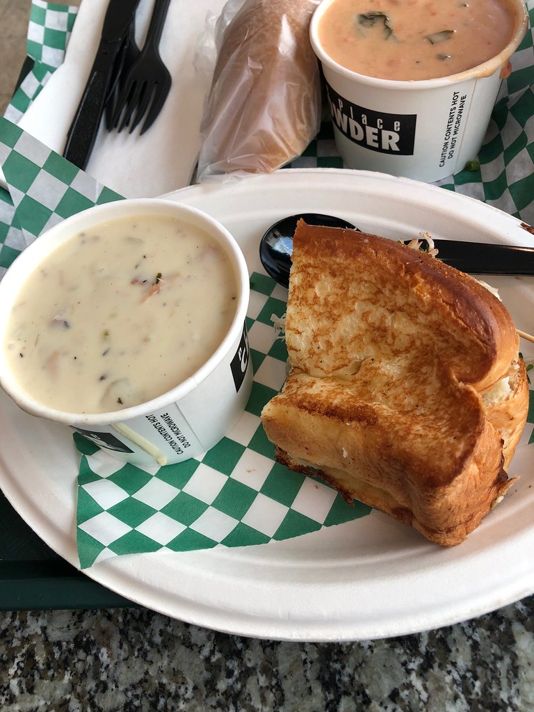 Clam chowder Seattle WA Schatzi and Pickles Flickr