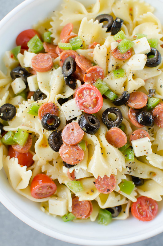 Pepperoni Pizza Pasta Salad Pepperoni Pasta Salad Fake Ginger