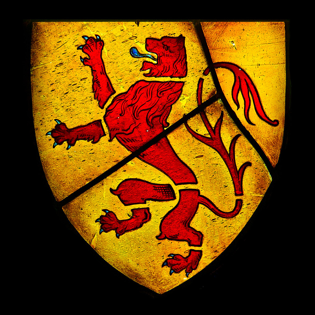 Red Lion Detail of a stained glass window in Edinburgh Cas… Flickr