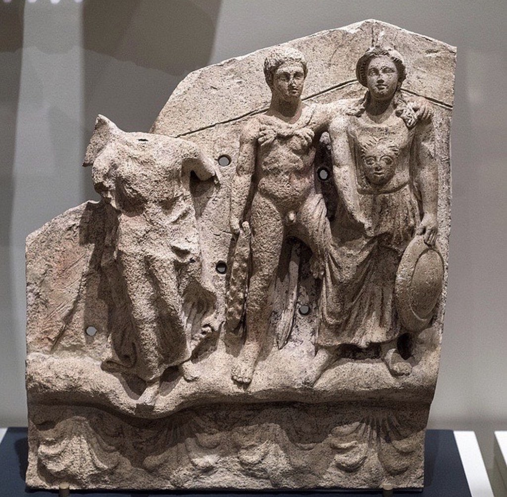 Etruscan Terracotta Nimrod / Herakles with his arm around… Flickr