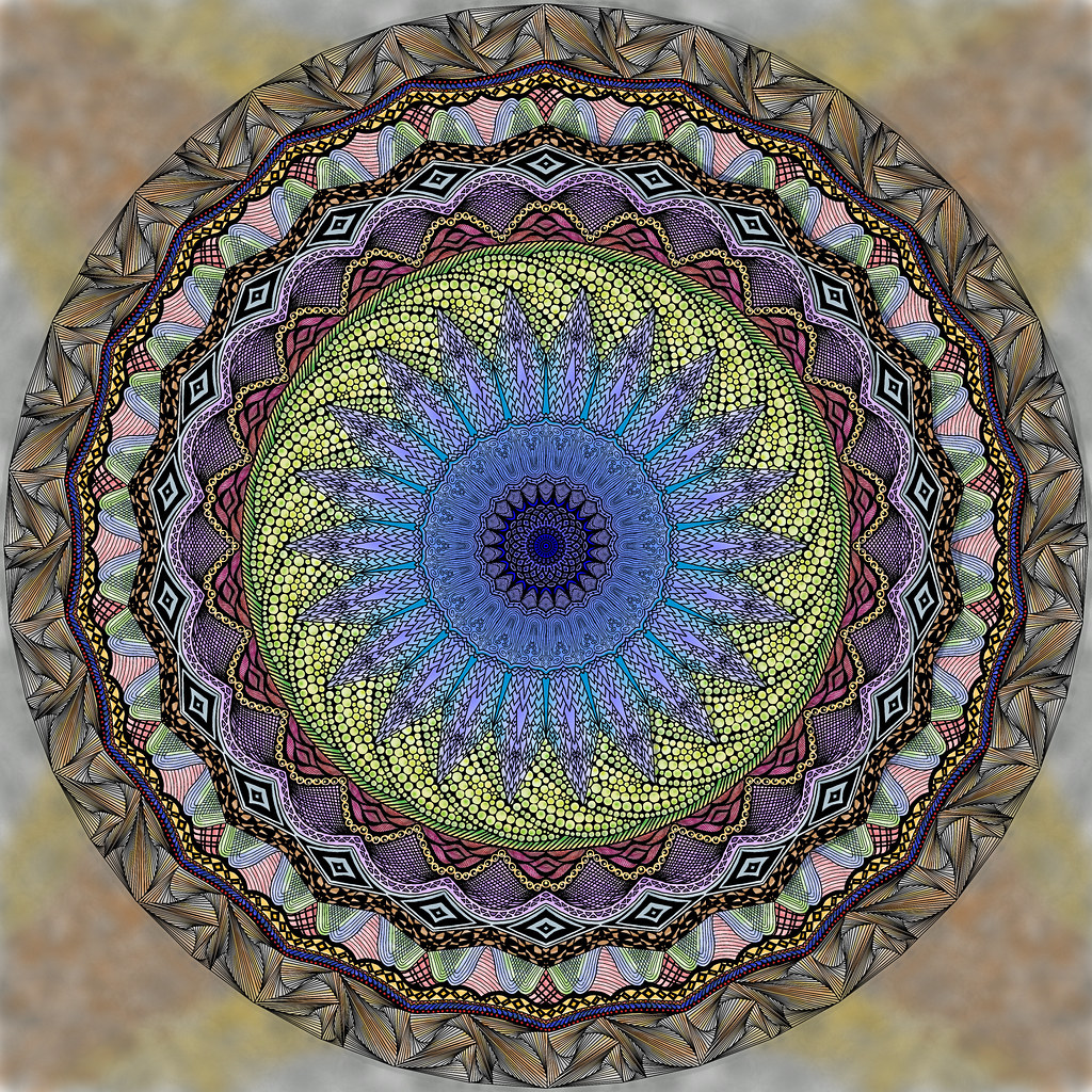 Digital Mandala done with Amaziograph app on an iPad Maimun Flickr