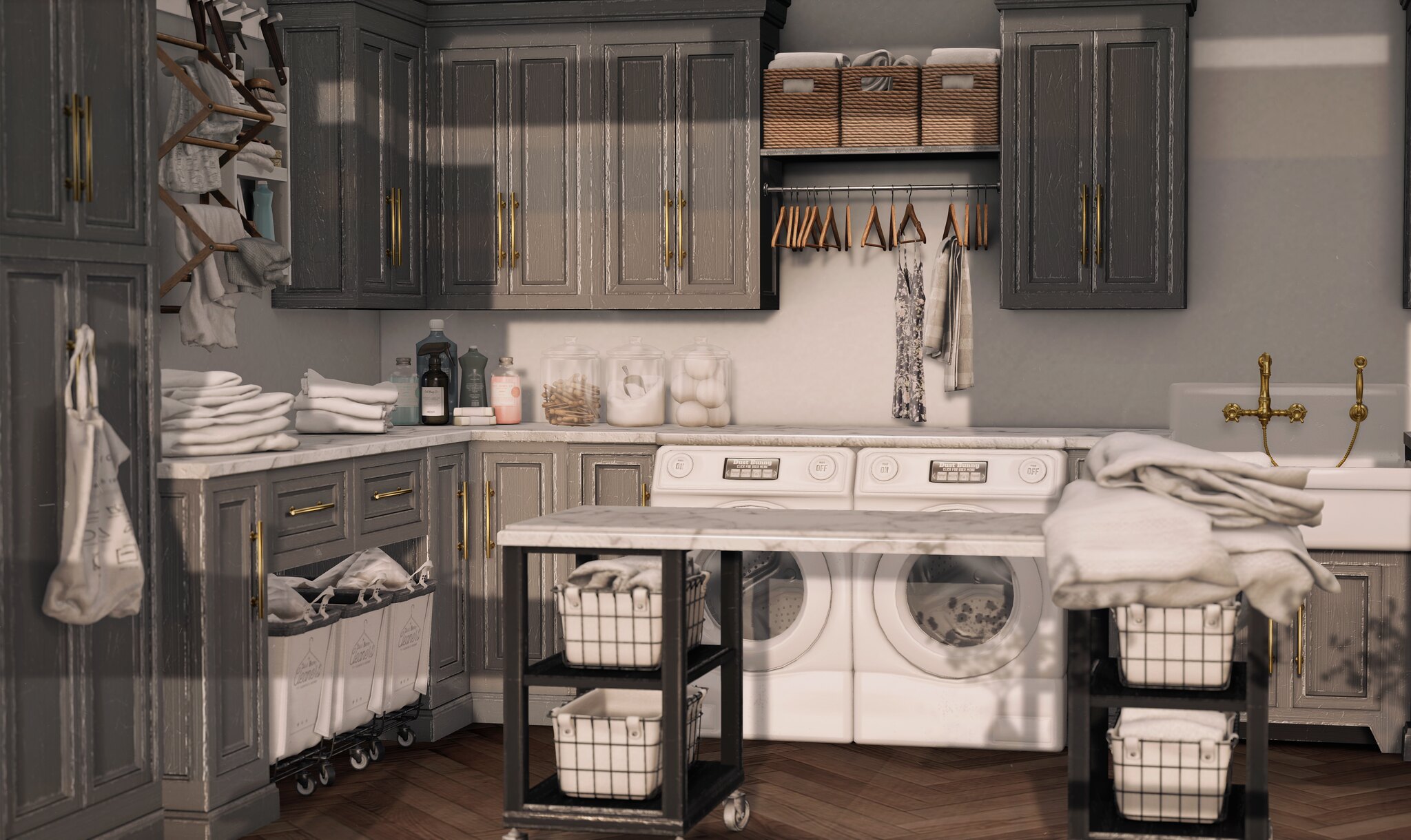 Glamorous Furniture// Laundry Room by Dust Bunny Glamorous Furniture