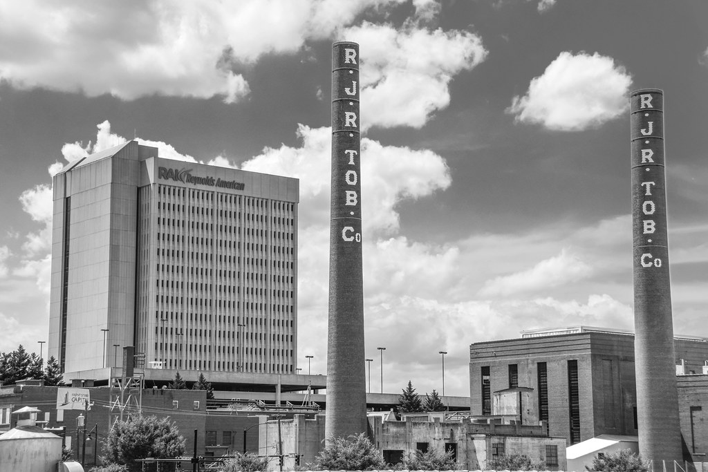 Bailey Park, Downtown Winston Salem North Carolina, Black and White a