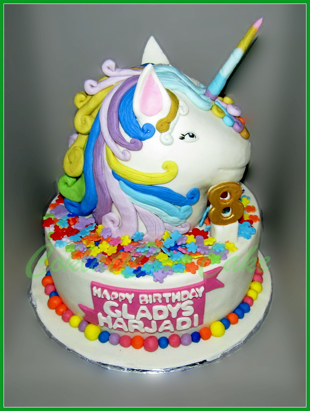 Kue Ultah Tema Unicorn Paimin Gambar
