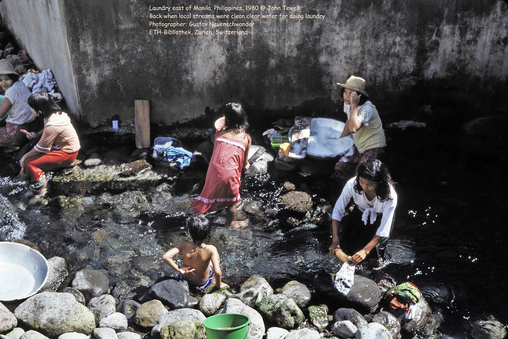 Laundry east of Manila, Philippines, 1980 Back when local … Flickr