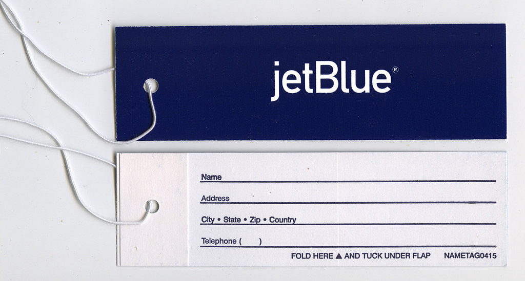 ephemera JetBlue luggage tags Jassy50 Flickr