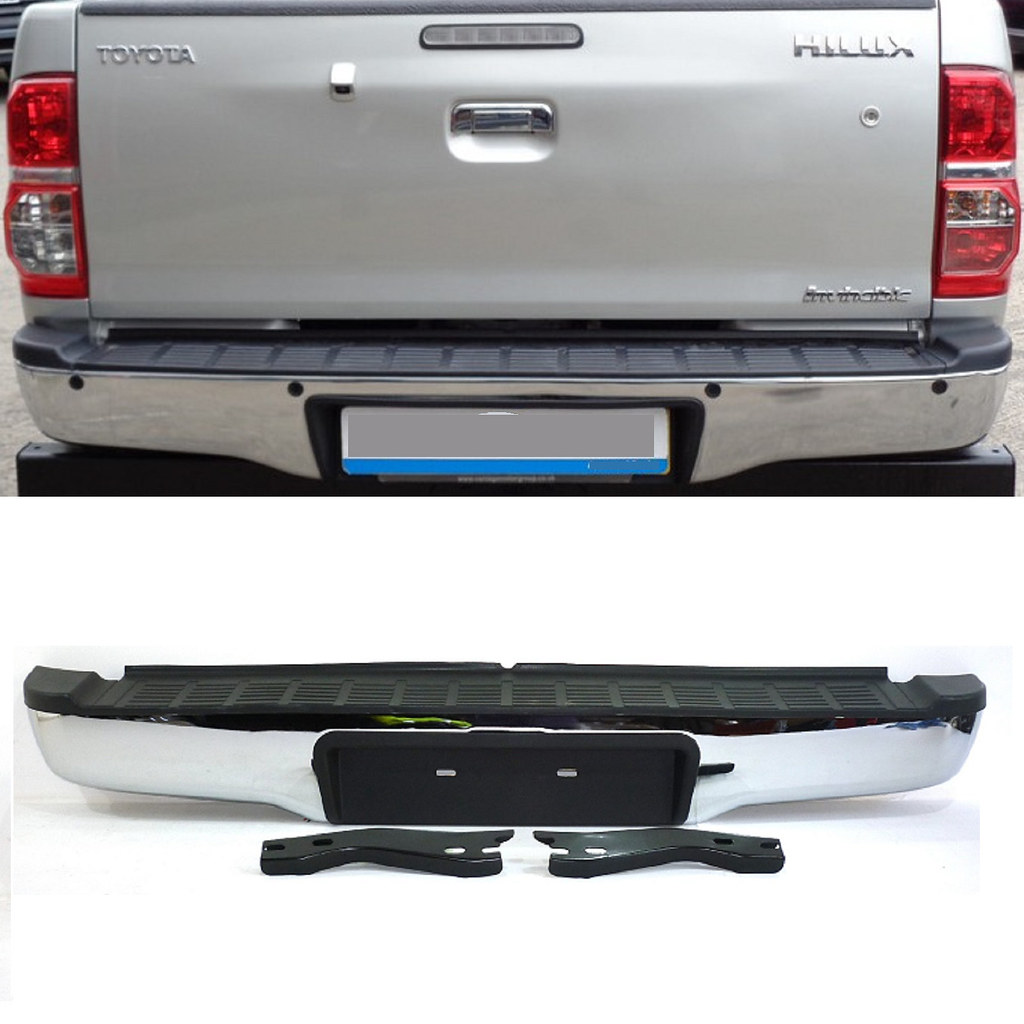 Fit Toyota Hilux Mk6 2005 11 Rear Back Chrome Bumper Steps Hi Lux