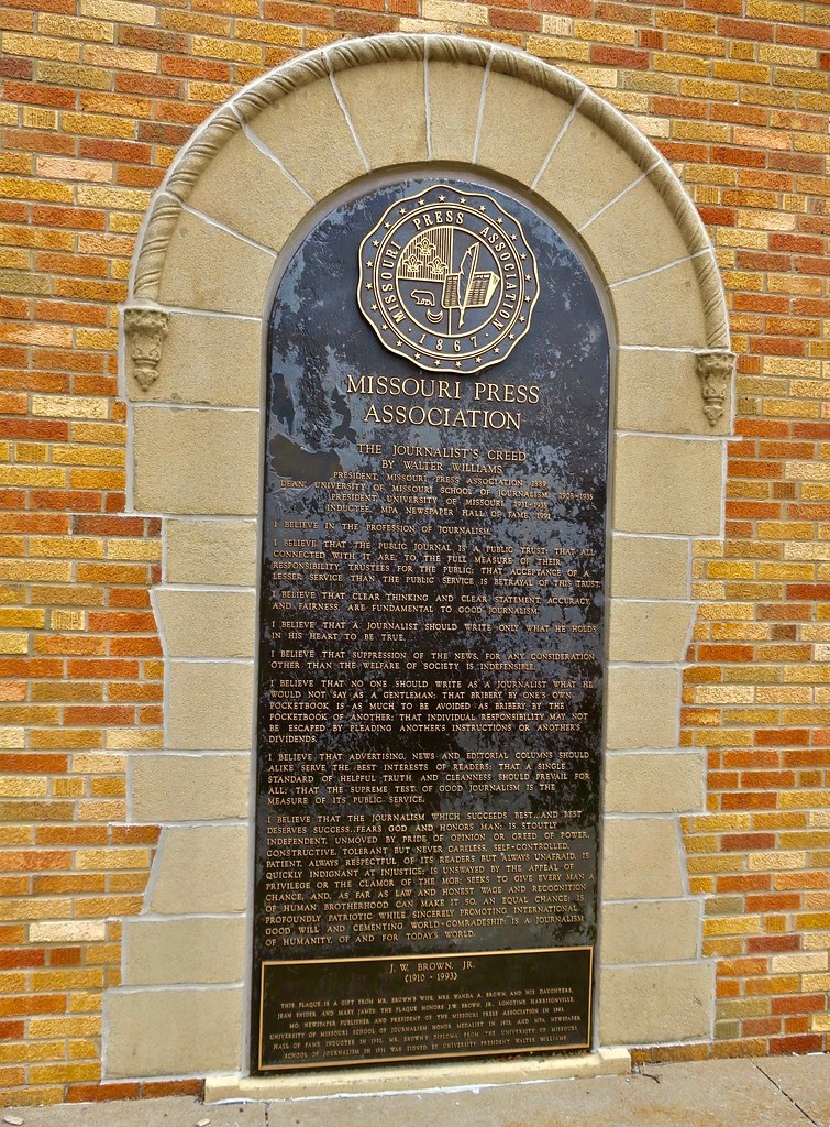 Missouri Press Association, Columbia, MO Plaque on the sid… Flickr