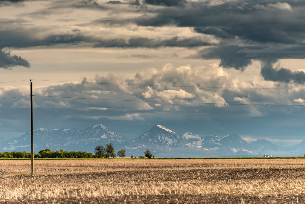 Salida y puesta de sol de Del Bonita, AB, Canadá