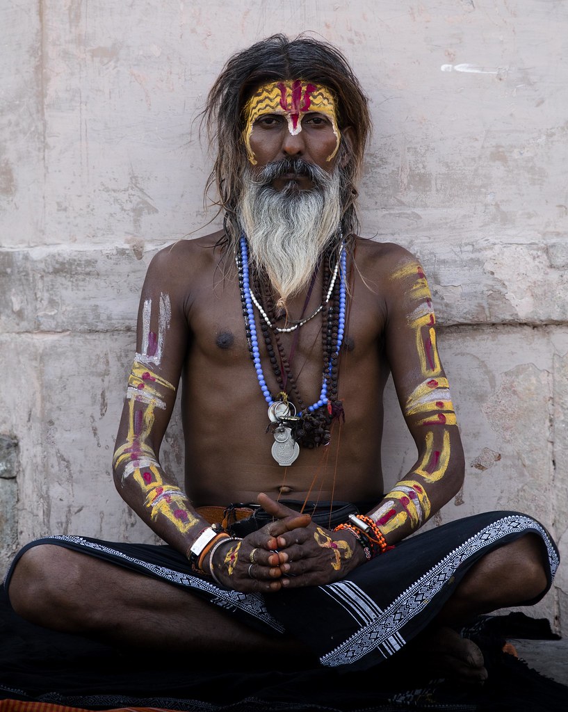 sadhu in paint Varanasi India Ralfi C Flickr