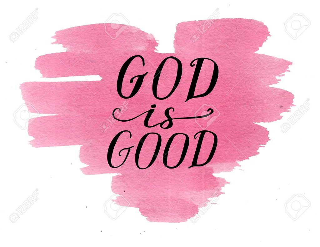 Hand lettering God is good on watercolor heart. Hand lette… Flickr