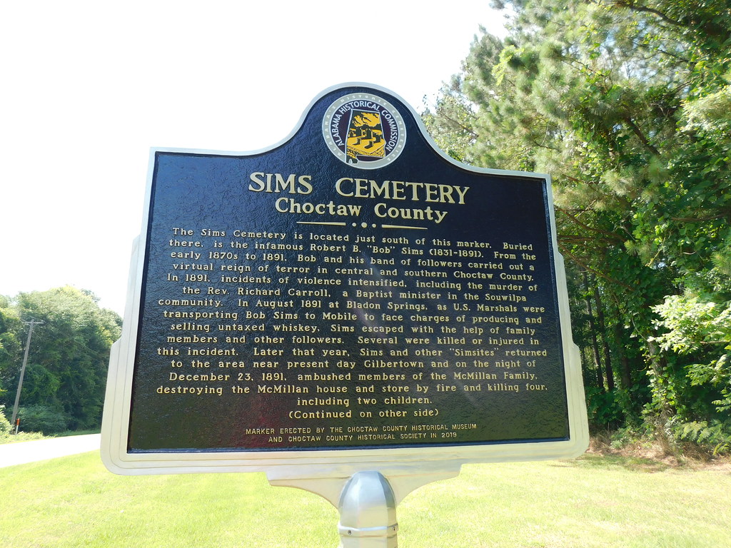 Sims Cemetery Historic Marker Gilbertown, Alabama Jimmy Emerson