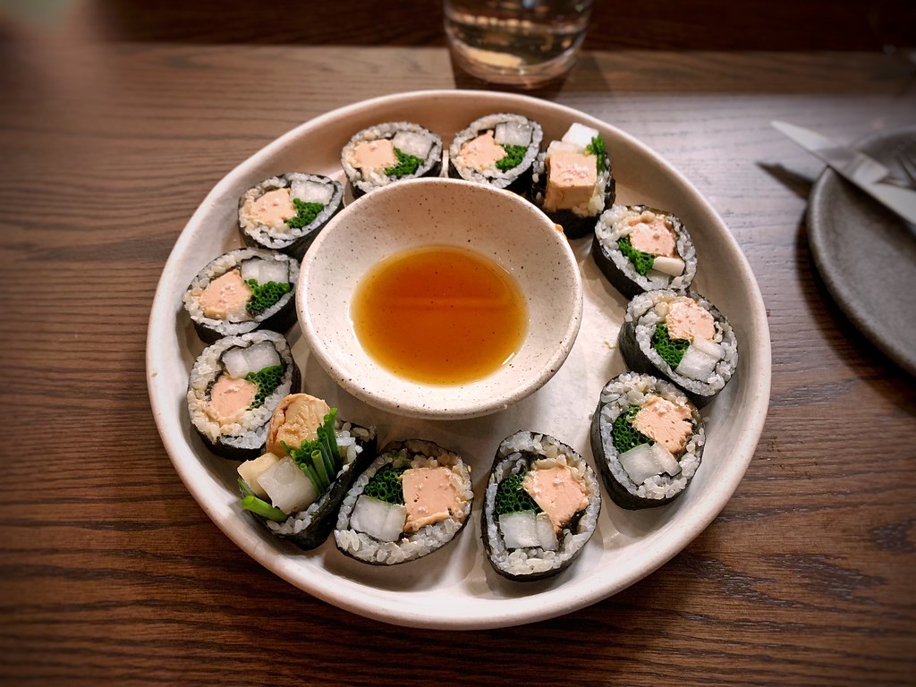 Foie Gras Terrine Kimbap pickled daikon, chives Momofuku… Flickr