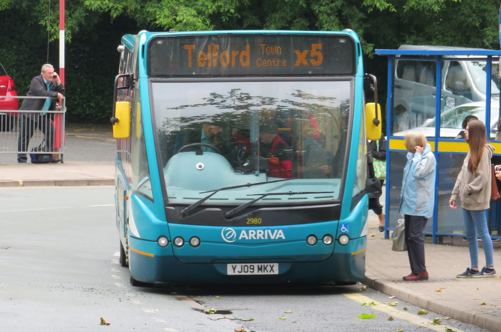 Telfordbound Bus at Shrewsbury. On Foot, Bus and Rails Flickr