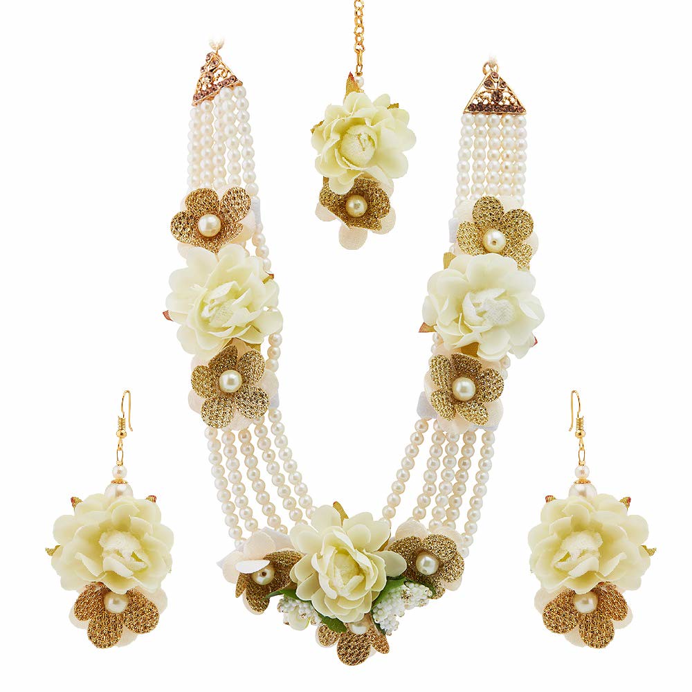 B07SZN5V61 Floral Floret Pearl White Flower Jewellery Set … Flickr