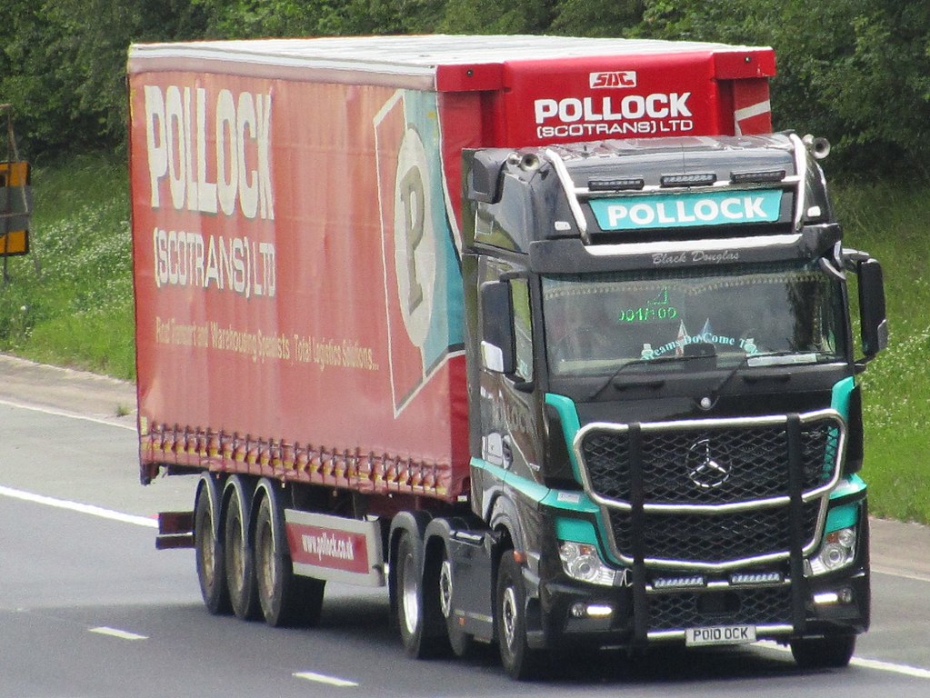Pollock Transport, Mercedes Actros PO10OCK On The A1M Nort… Flickr