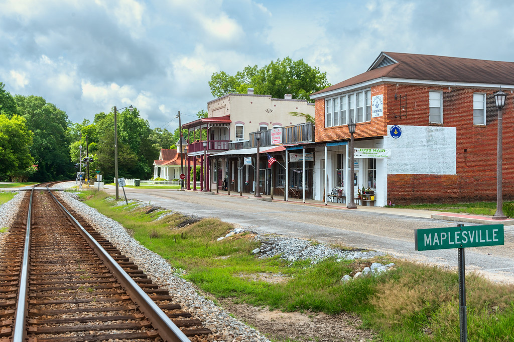 Maplesville By The Tracks A portion of downtown Maplesvill… Flickr