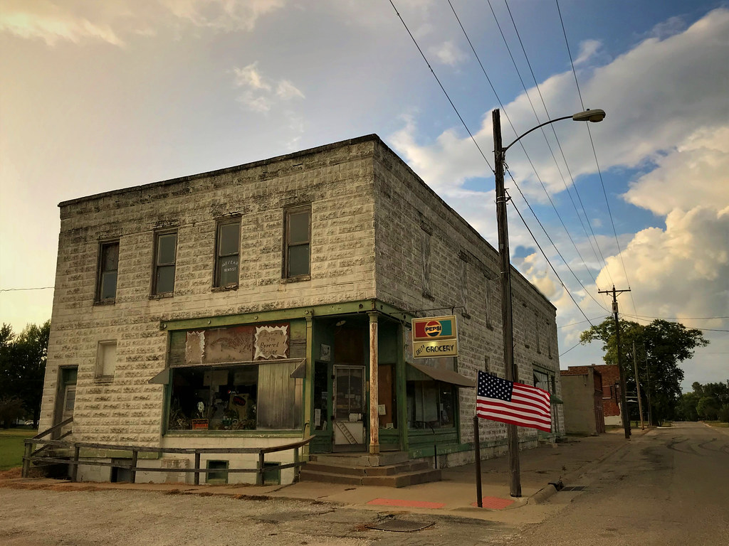 Delta Grocery, before the storm Delta, Iowa Lights in my hometown