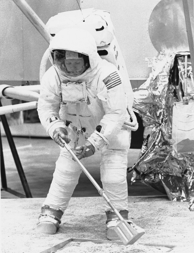 Neil Armstrong during EVA training 69H669 1969Apr18 Project