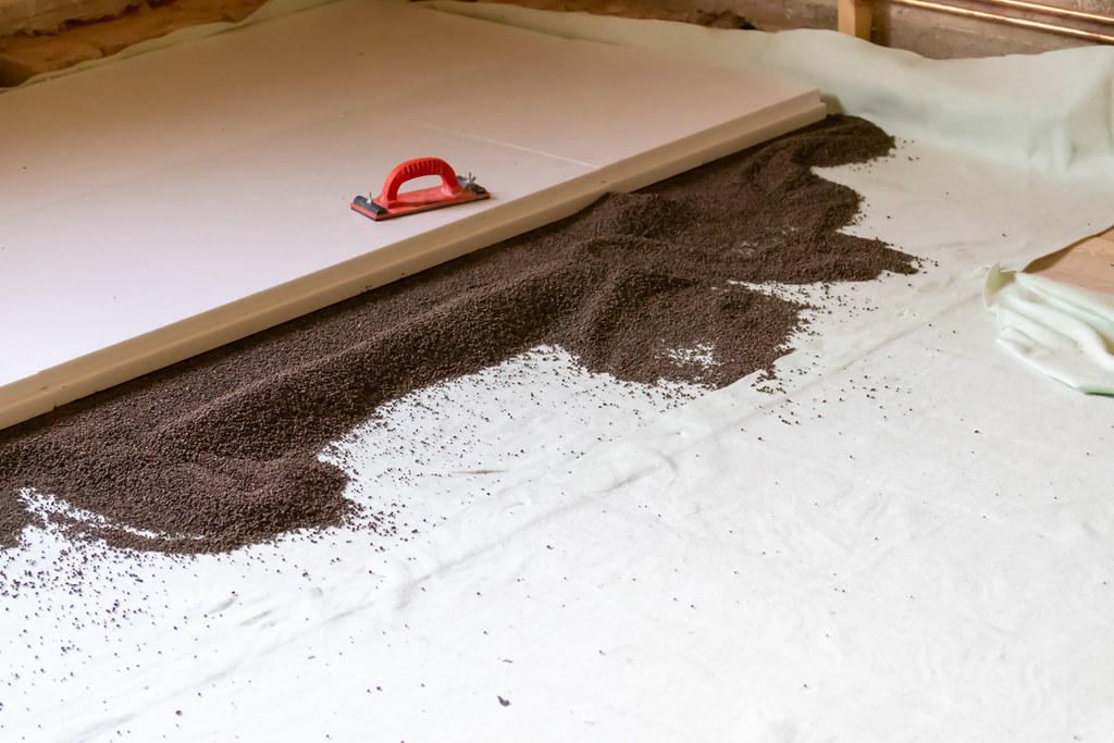 Expensive kitty litter The base boards (subsub floor?!) h… Flickr