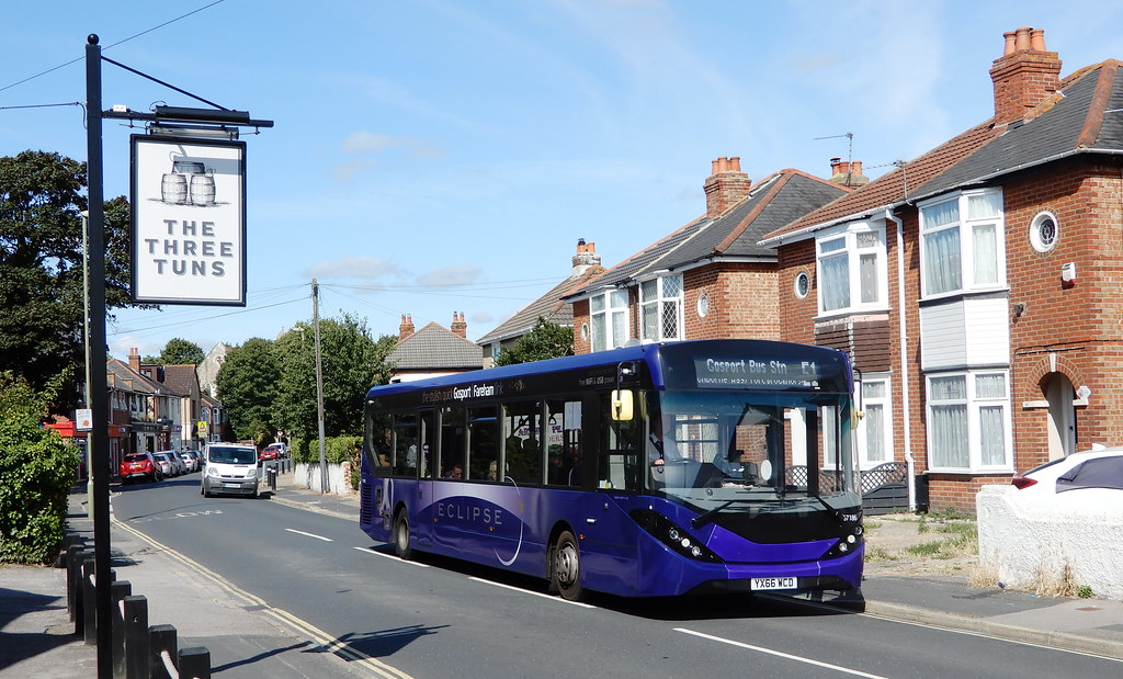First Solent 67186 YX66WCD Elson Road, Elson Southern England Bus