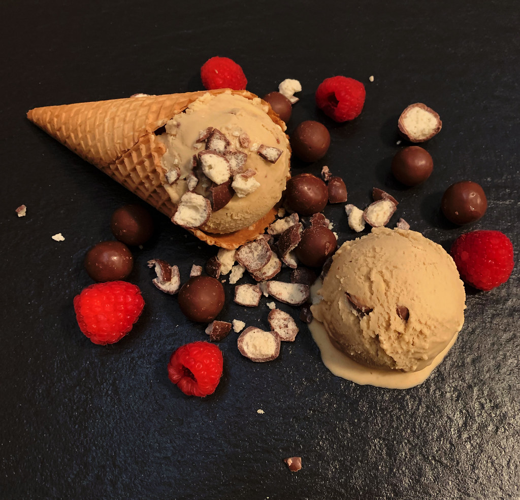 Malted Black Garlic Ice cream Playing around with new ingr… Flickr