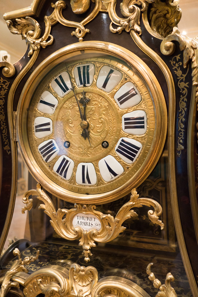 Antique rococo clock face Wallace Collection, London, 2017… Flickr